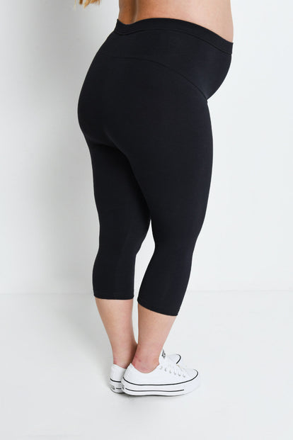 Everyday Cropped Umstandsleggings - Black