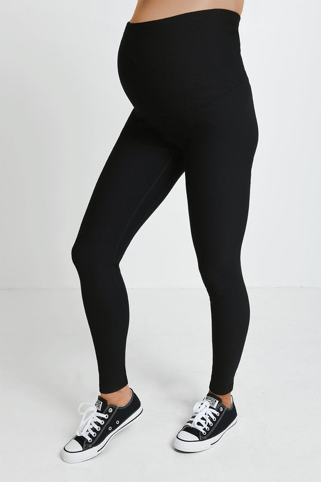 Everyday Umstandsleggings Winter High Waisted Leggings - Black