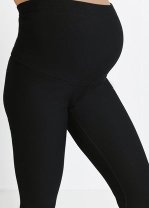 Everyday Umstandsleggings Winter High Waisted Leggings - Black