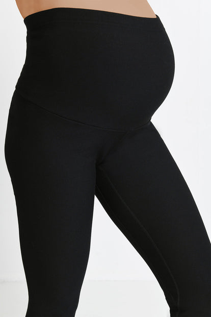 Everyday Umstandsleggings Winter High Waisted Leggings - Black