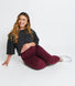 Everyday Cropped Umstandsleggings - Burgundy