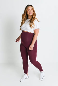 Everyday Umstandsleggings Lightweight - Burgundy