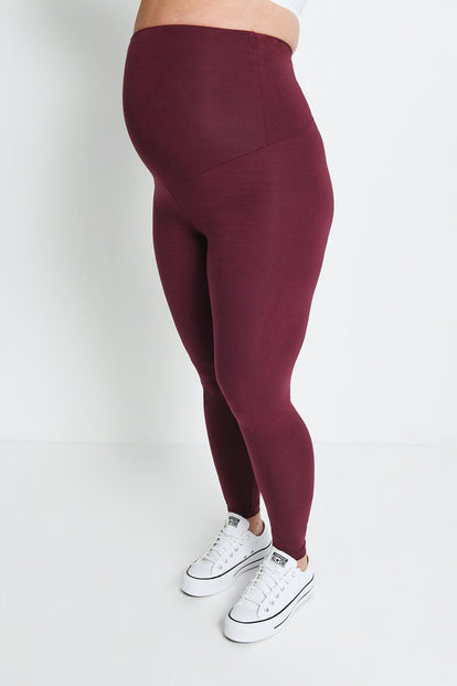 Everyday Umstandsleggings Lightweight - Burgundy