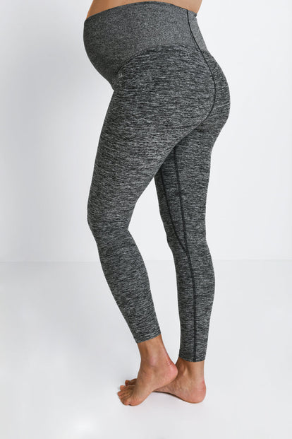 Ultimate Soft-Touch Umstandsleggings - Dunkelgraue Marl