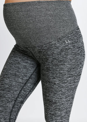 Ultimate Soft-Touch Umstandsleggings - Dunkelgraue Marl