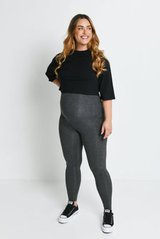 Everyday Umstandsleggings Lightweight - Dark Grey Marl