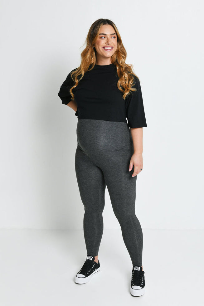 Everyday Umstandsleggings Lightweight - Dark Grey Marl