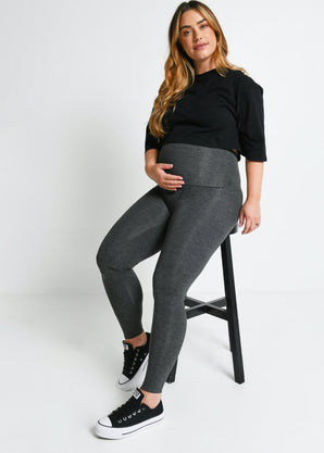 Everyday Umstandsleggings Lightweight - Dark Grey Marl