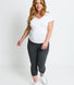 Everyday Cropped Umstandsleggings - Dark Grey Marl