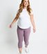 Everyday Cropped Umstandsleggings - Elderberry Purple