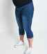 Cropped Umstandsjeggings - Mid Blue