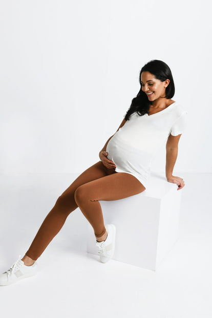 Everyday Umstandsleggings - Mocha Brown