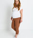 Everyday Cropped Umstandsleggings - Mocha Brown