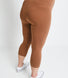 Everyday Cropped Umstandsleggings - Mocha Brown