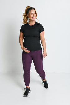 Focus 7/8 Umstandsleggings Sport - Mulberry Plum