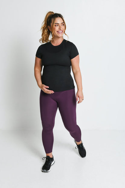 Focus 7/8 Umstandsleggings Sport - Mulberry Plum