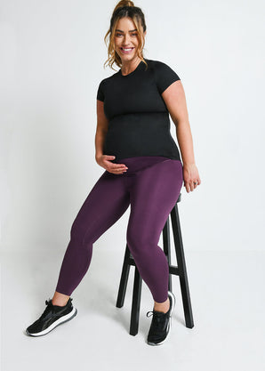 Focus 7/8 Umstandsleggings Sport - Mulberry Plum