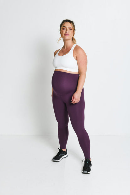 Focus Umstandsleggings Sport - Mulberry Plum