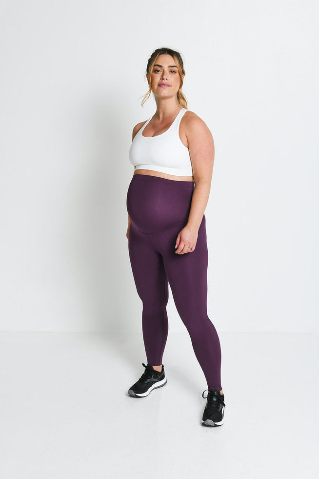 Focus Umstandsleggings Sport - Mulberry Plum