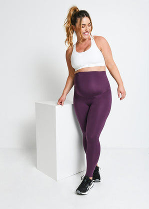 Focus Umstandsleggings Sport - Mulberry Plum