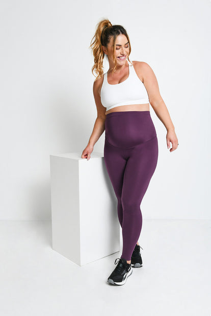 Focus Umstandsleggings Sport - Mulberry Plum