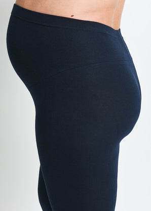 Everyday Cropped Umstandsleggings - Navy Blue