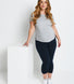 Everyday Cropped Umstandsleggings - Navy Blue