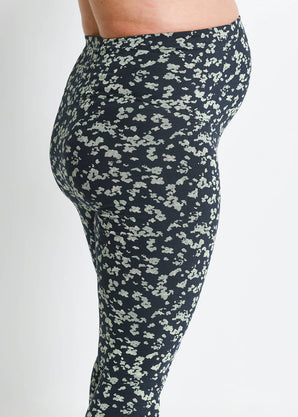 Everyday Umstandsleggings - Navy/Green Floral