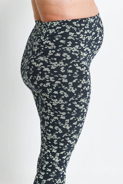 Everyday Umstandsleggings - Navy/Green Floral