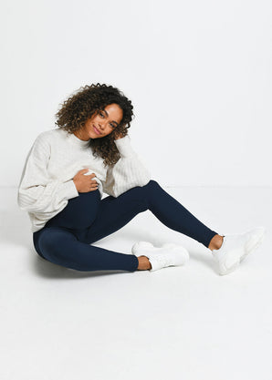 Everyday Umstandsleggings Winter High Waisted Leggings - Navy