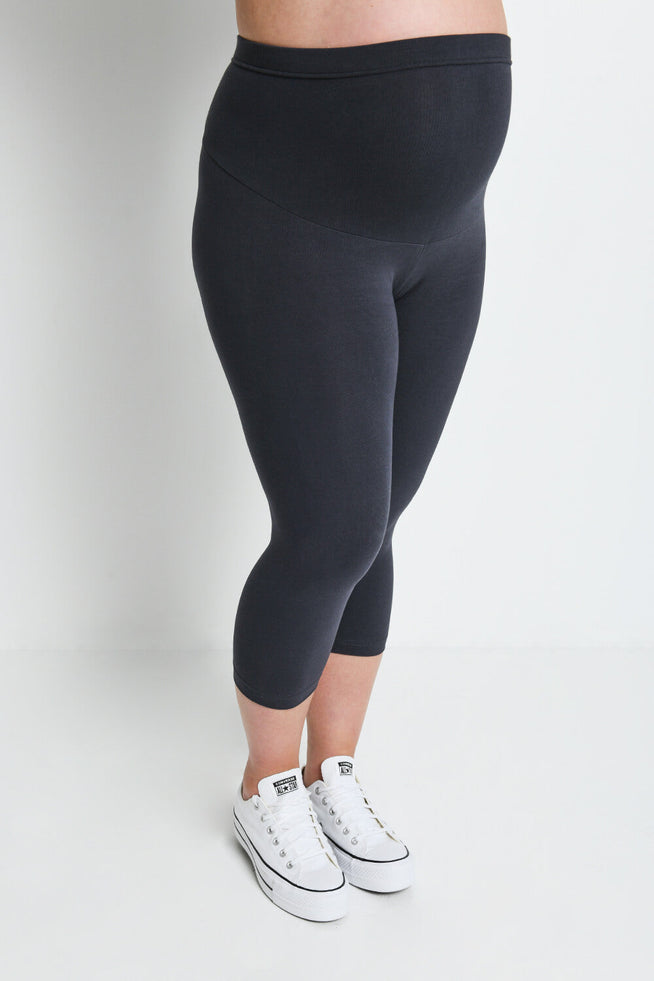 Everyday Cropped Umstandsleggings - Odyssey Grey