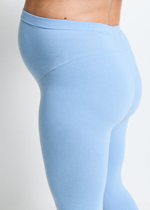 Everyday Cropped Umstandsleggings - Powder Blue