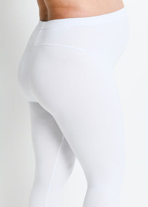 Everyday Cropped Umstandsleggings - White