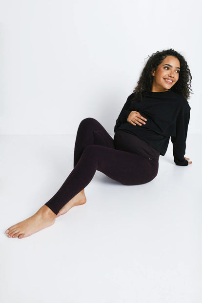 Ultimate Soft-Touch Umstandsleggings - Winter Berry Marl