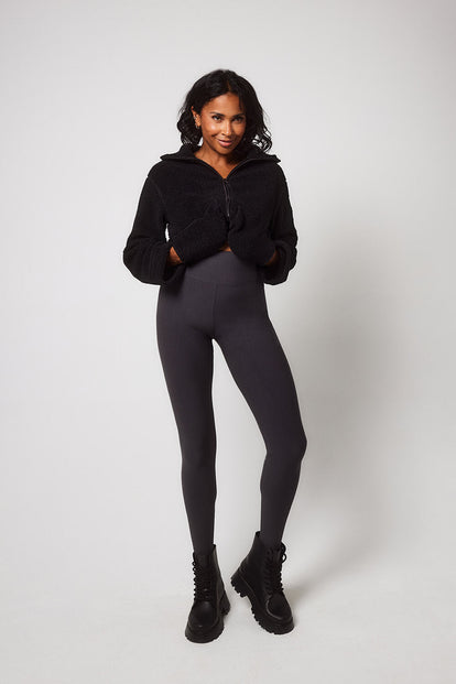 Everyday Winter High Waisted Leggings - Dark Grey