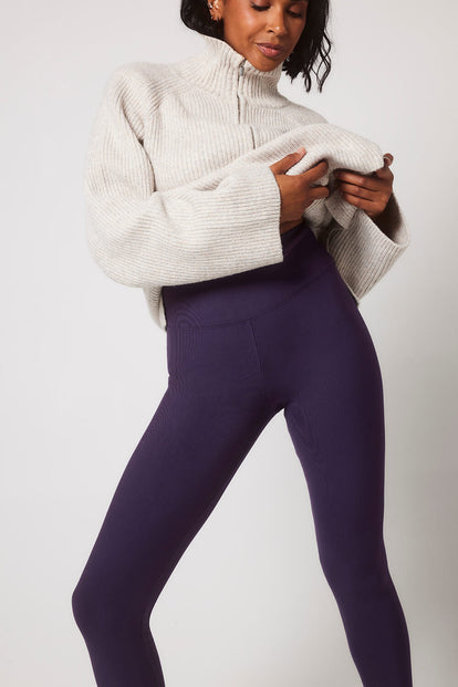 Everyday Winter High Waisted Leggings - Midnight Plum