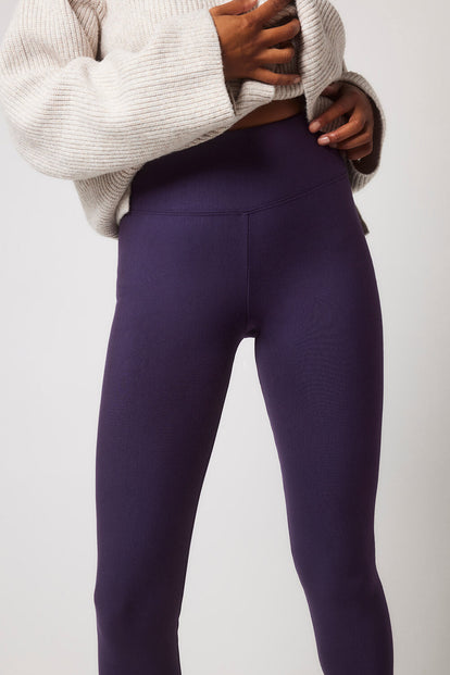 Everyday Winter High Waisted Leggings - Midnight Plum