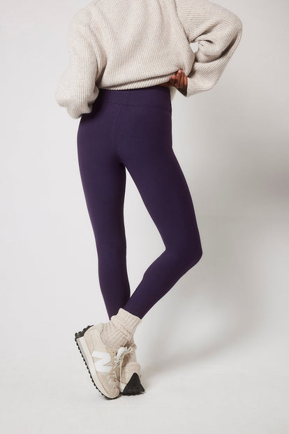 Everyday Winter High Waisted Leggings - Midnight Plum