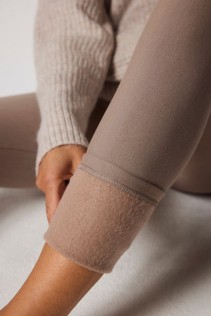 Everyday Winter High Waisted Leggings Curvy - Stone