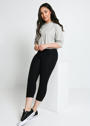 Everyday Cropped Leggings - Black