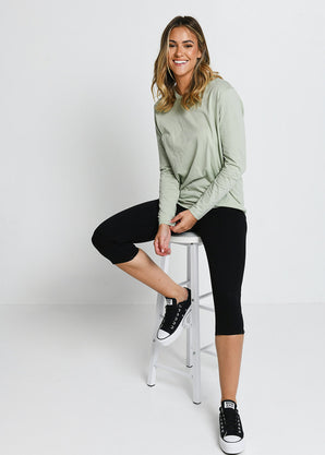 Cropped Jeggings - Schwarze