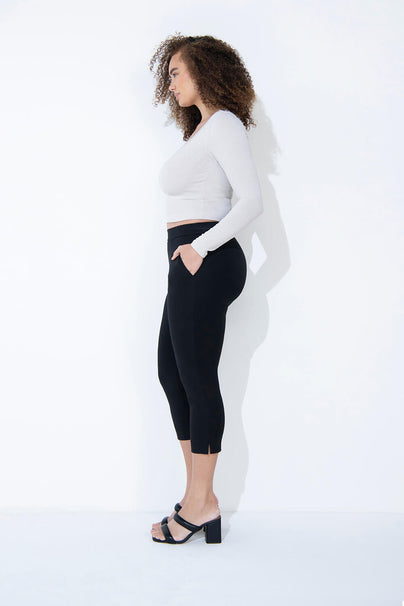 7/8 Stretchhose - Black