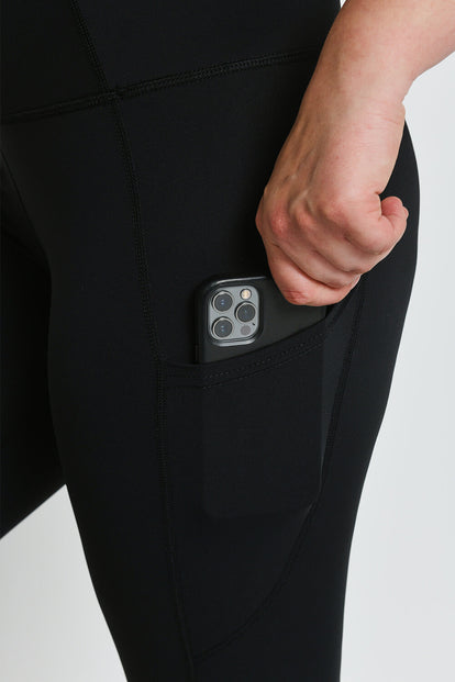 Energise  7/8 High Waisted Gym Leggings - Midnight Black