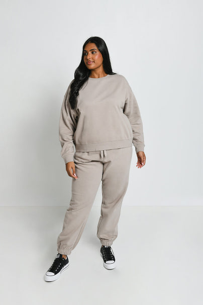 Everyday Sweatshirt Komfort Curvy - Oatmeal Beige