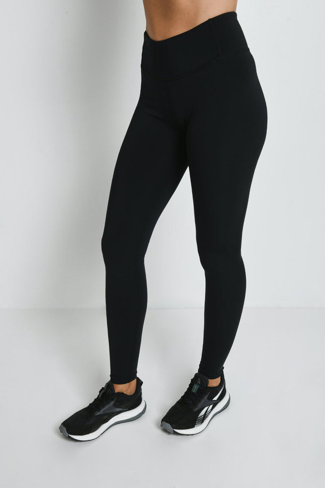 Focus High Waisted Sport Leggings Curvy - Midnight Black