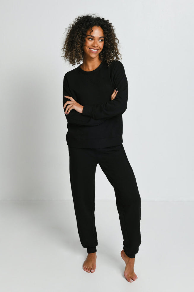 Luxus Lounge Sweatshirt - Black