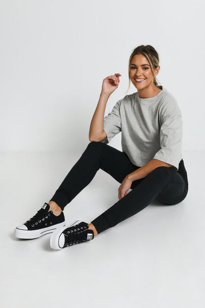 Recharge High Waisted Jogginghose - Midnight Black