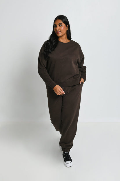 Everyday Sweatshirt Komfort Curvy - Espresso Brown