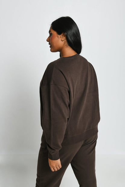 Everyday Sweatshirt Komfort Curvy - Espresso Brown