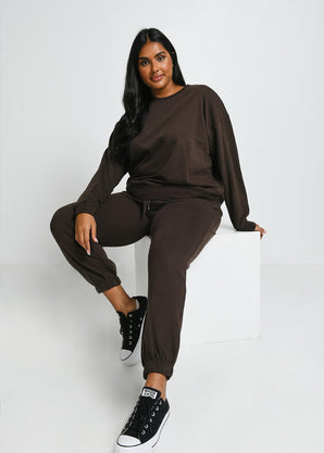 Everyday Sweatshirt Komfort Curvy - Espresso Brown